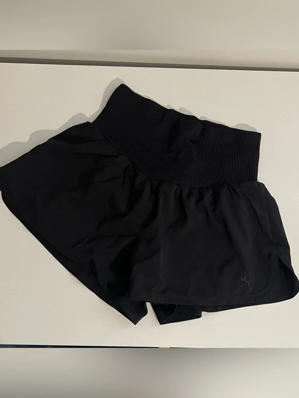 JoyLab Black Athletic Shorts with Ribbed Waist, Small - Picture 1 of 3